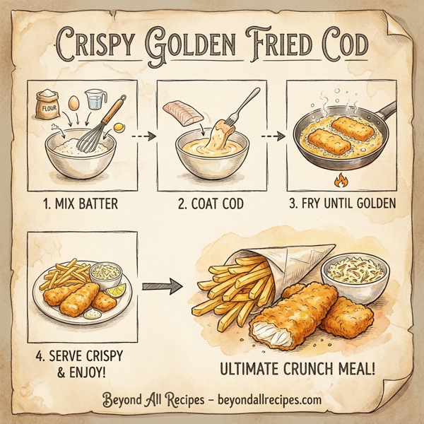 Crispy Golden Fried Cod instructions