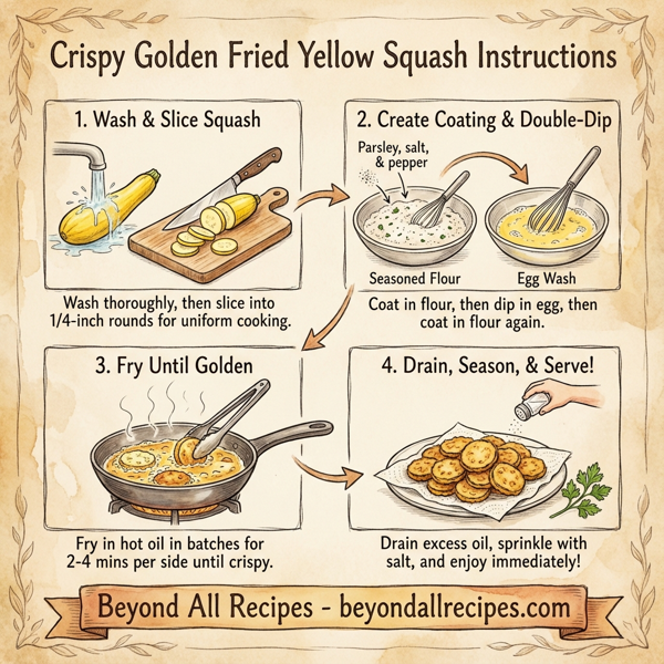 Crispy Golden Fried Yellow Squash instructions