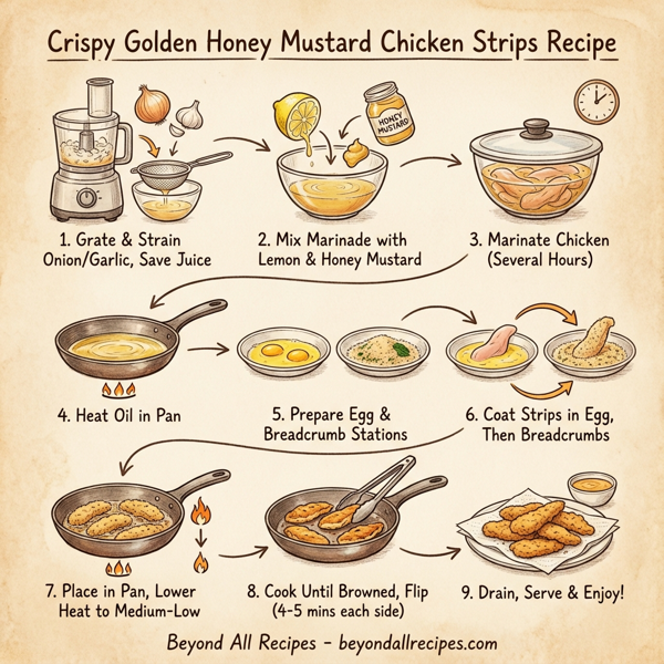 Crispy Golden Honey Mustard Chicken Strips instructions