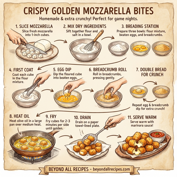 Crispy Golden Mozzarella Bites instructions
