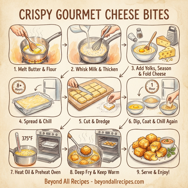 Crispy Gourmet Cheese Bites instructions
