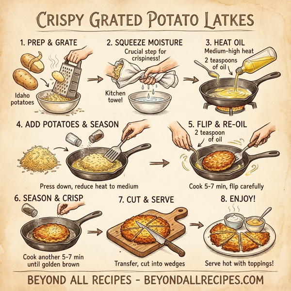 Crispy Grated Potato Latkes instructions