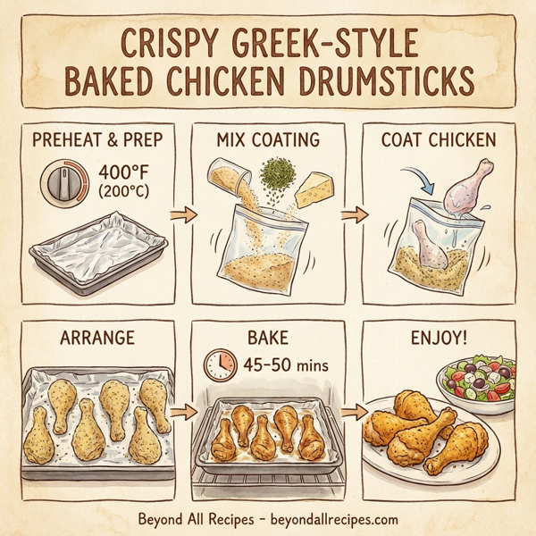 Crispy Greek-Style Baked Chicken Drumsticks instructions