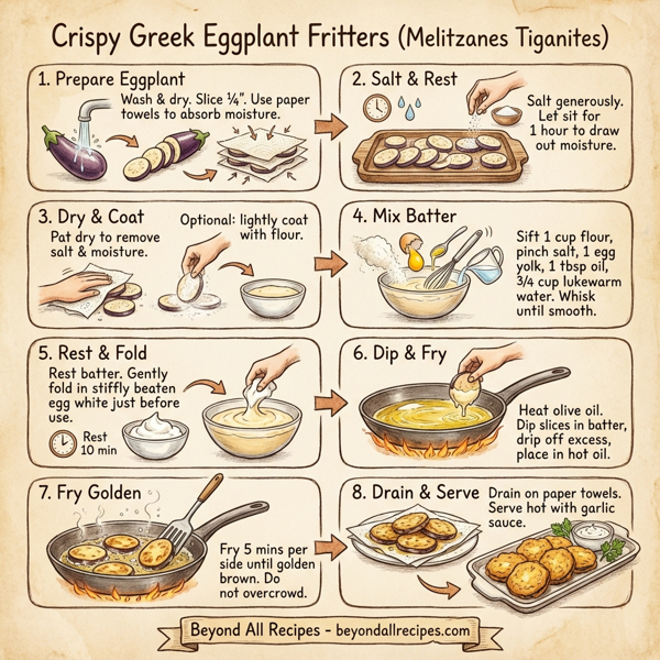 Crispy Greek Eggplant Fritters instructions