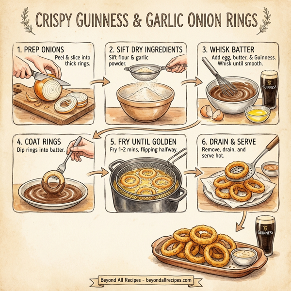 Crispy Guinness & Garlic Onion Rings instructions