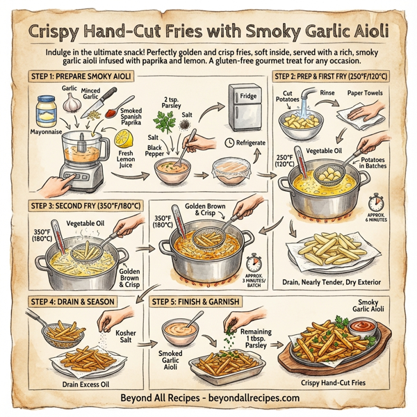 Crispy Hand-Cut Fries with Smoky Garlic Aioli instructions
