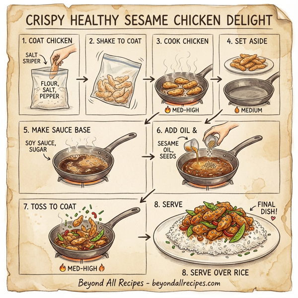 Crispy Healthy Sesame Chicken Delight instructions