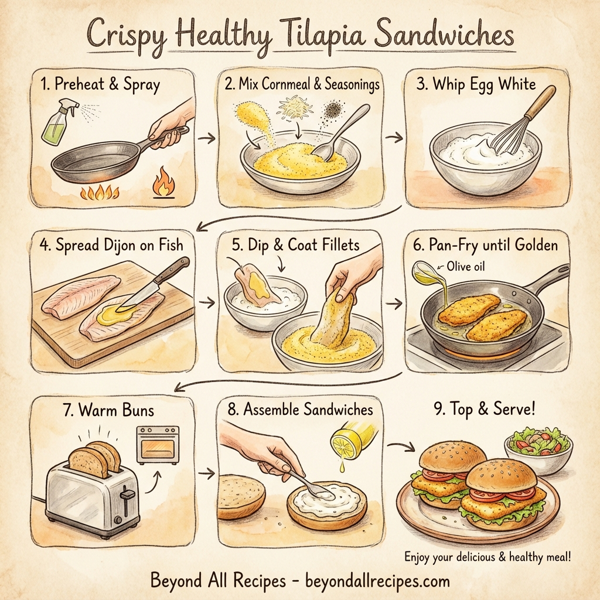 Crispy Healthy Tilapia Sandwiches instructions