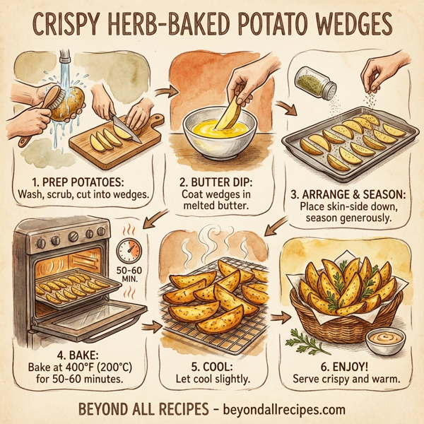 Crispy Herb-Baked Potato Wedges instructions