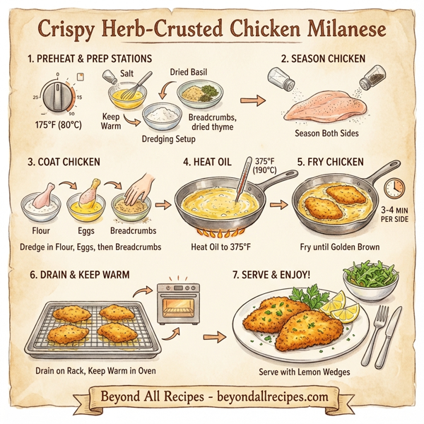 Crispy Herb-Crusted Chicken Milanese instructions