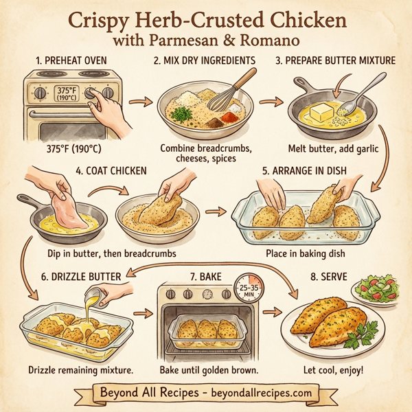 Crispy Herb-Crusted Chicken with Parmesan & Romano instructions