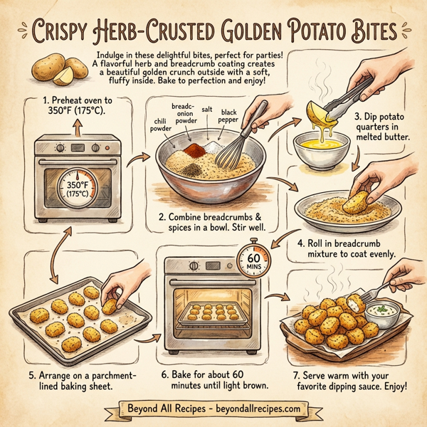 Crispy Herb-Crusted Golden Potato Bites instructions