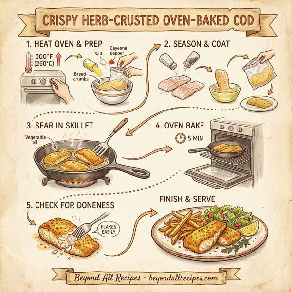 Crispy Herb-Crusted Oven-Baked Cod instructions
