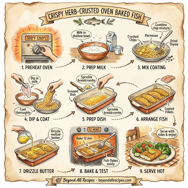 Crispy Herb-Crusted Oven Baked Fish instructions