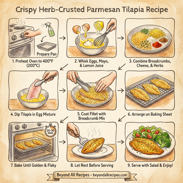 Crispy Herb-Crusted Parmesan Tilapia instructions