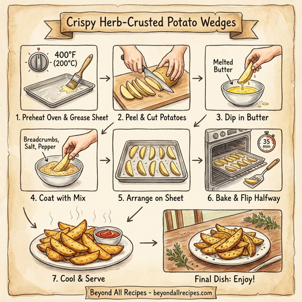 Crispy Herb-Crusted Potato Wedges instructions