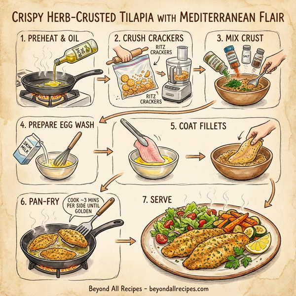 Crispy Herb-Crusted Tilapia with Mediterranean Flair instructions