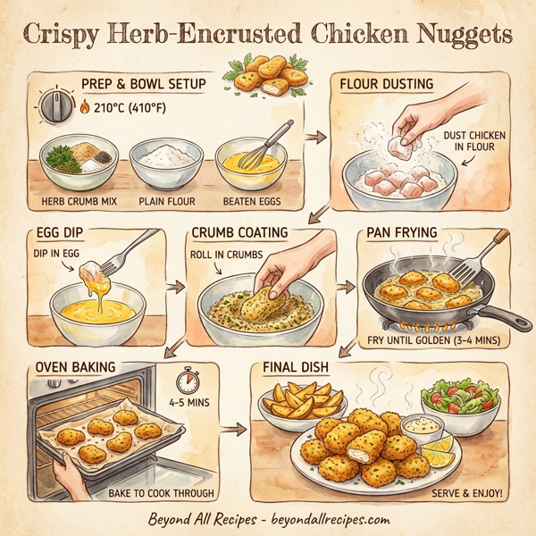 Crispy Herb-Encrusted Chicken Nuggets instructions