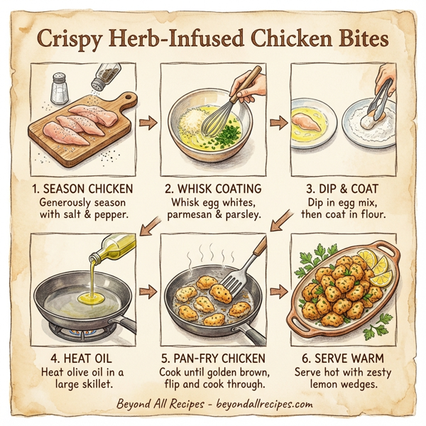 Crispy Herb-Infused Chicken Bites instructions