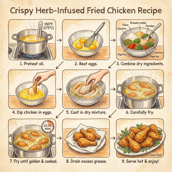 Crispy Herb-Infused Fried Chicken instructions