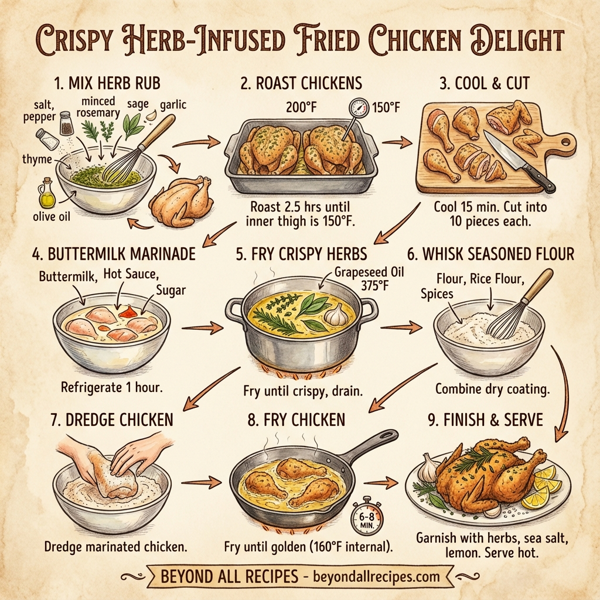 Crispy Herb-Infused Fried Chicken Delight instructions
