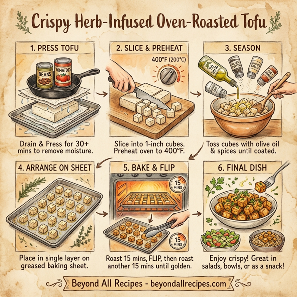 Crispy Herb-Infused Oven-Roasted Tofu instructions