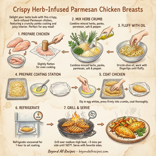Crispy Herb-Infused Parmesan Chicken Breasts instructions
