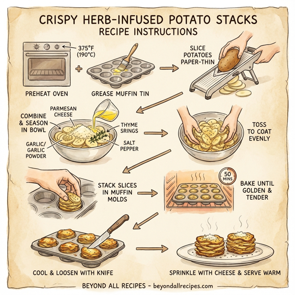 Crispy Herb-Infused Potato Stacks instructions