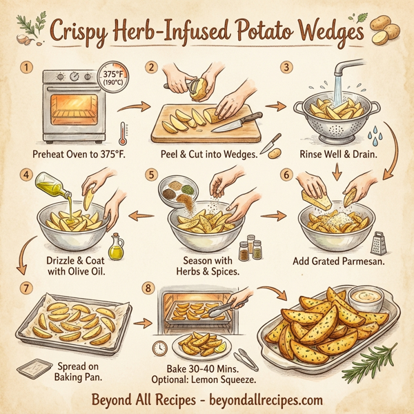 Crispy Herb-Infused Potato Wedges instructions