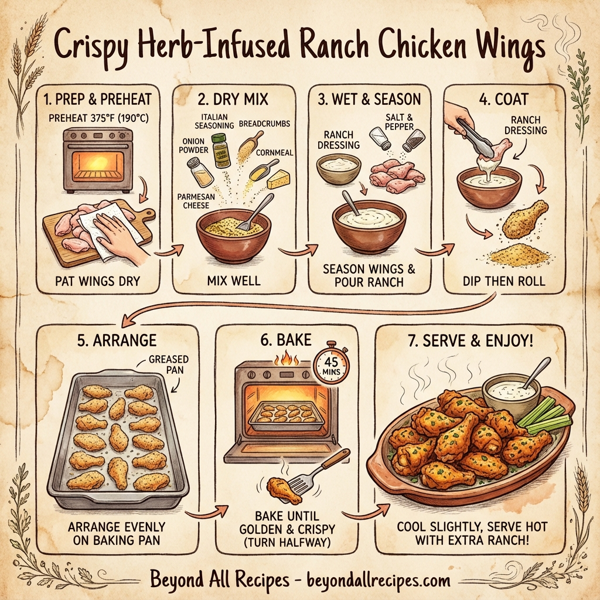Crispy Herb-Infused Ranch Chicken Wings instructions