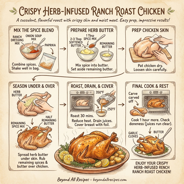 Crispy Herb-Infused Ranch Roast Chicken instructions