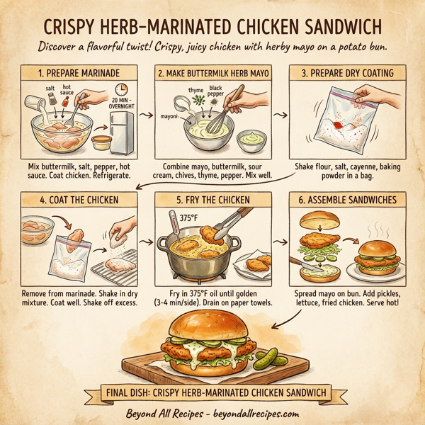 Crispy Herb-Marinated Chicken Sandwich instructions
