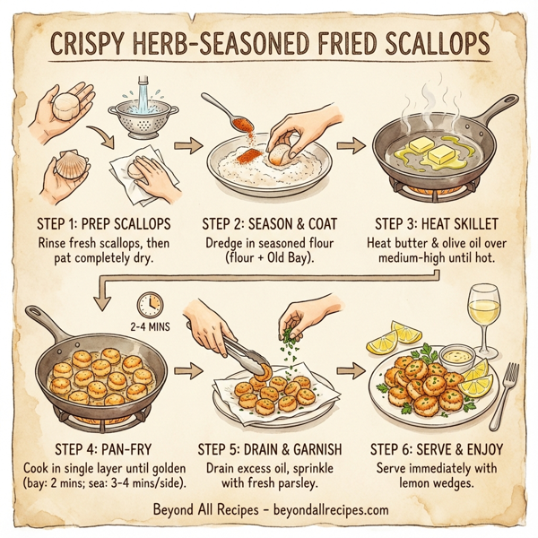 Crispy Herb-Seasoned Fried Scallops instructions
