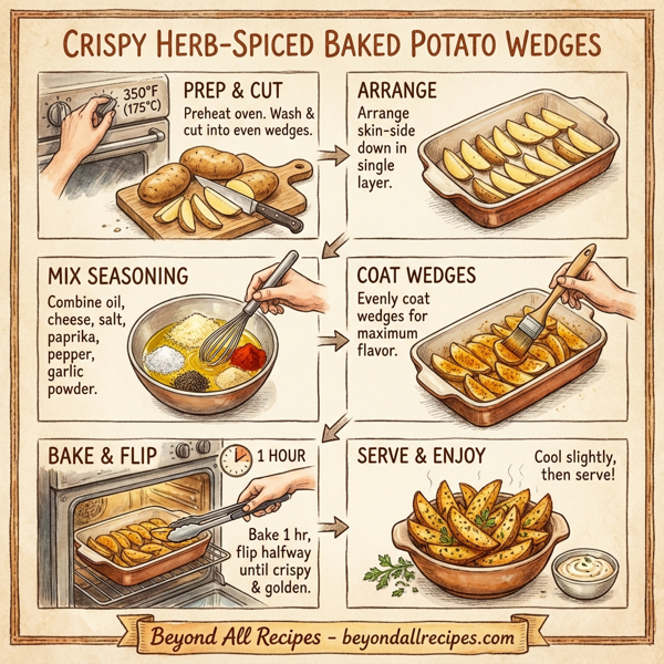 Crispy Herb-Spiced Baked Potato Wedges instructions