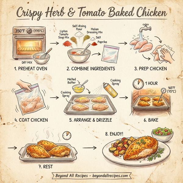 Crispy Herb & Tomato Baked Chicken instructions