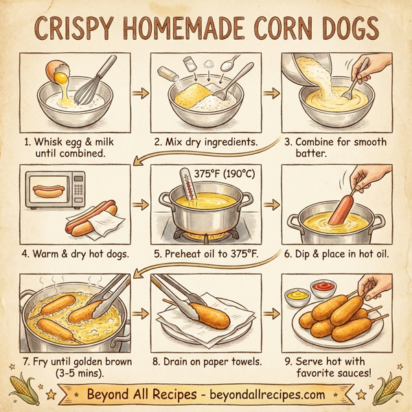 Crispy Homemade Corn Dogs instructions