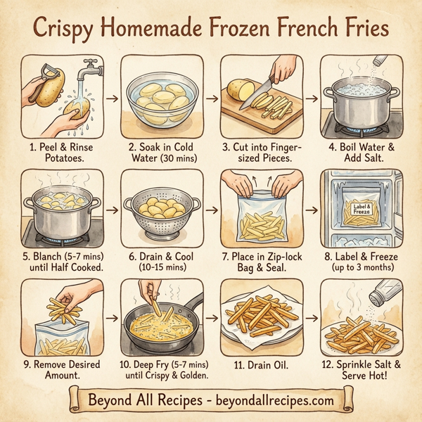 Crispy Homemade Frozen French Fries instructions