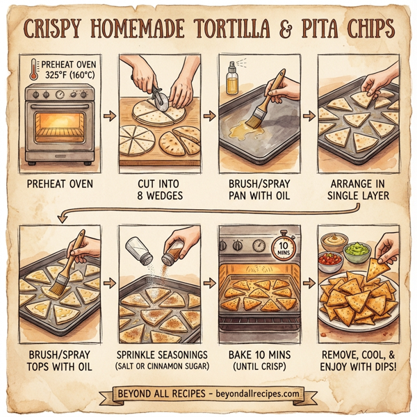 Crispy Homemade Tortilla & Pita Chips instructions