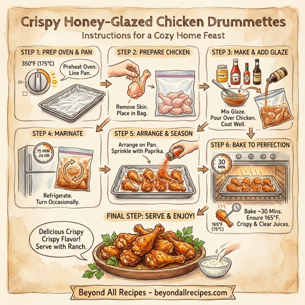 Crispy Honey-Glazed Chicken Drummettes instructions