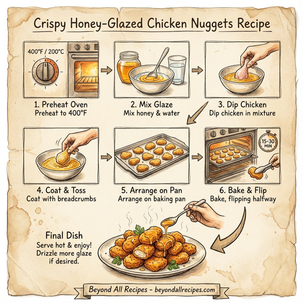 Crispy Honey-Glazed Chicken Nuggets instructions