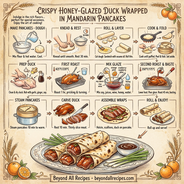 Crispy Honey-Glazed Duck Wrapped in Mandarin Pancakes instructions