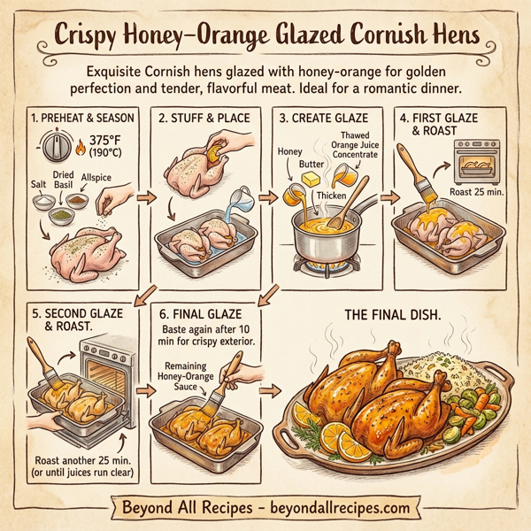 Crispy Honey-Orange Glazed Cornish Hens instructions