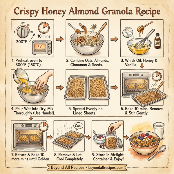 Crispy Honey Almond Granola instructions