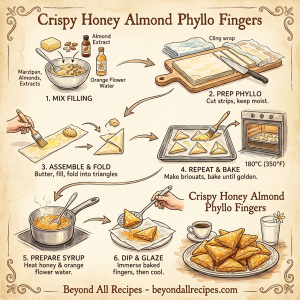 Crispy Honey Almond Phyllo Fingers instructions