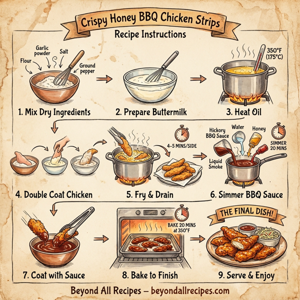 Crispy Honey BBQ Chicken Strips instructions
