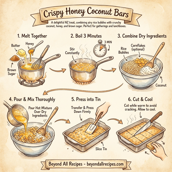 Crispy Honey Coconut Bars instructions