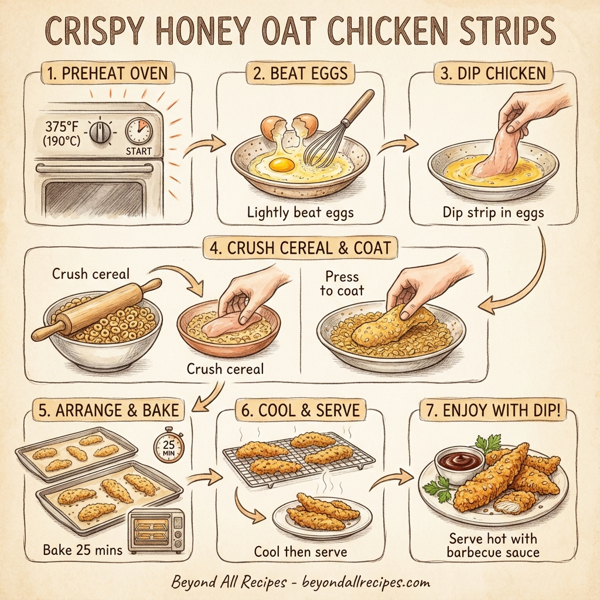 Crispy Honey Oat Chicken Strips instructions