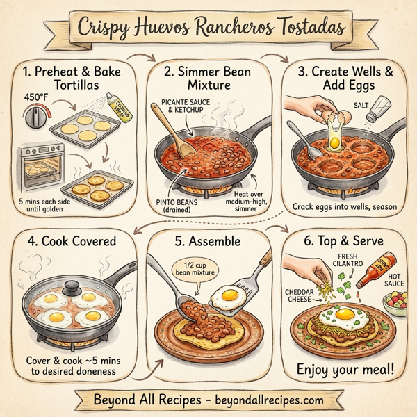Crispy Huevos Rancheros Tostadas instructions