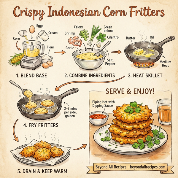 Crispy Indonesian Corn Fritters instructions