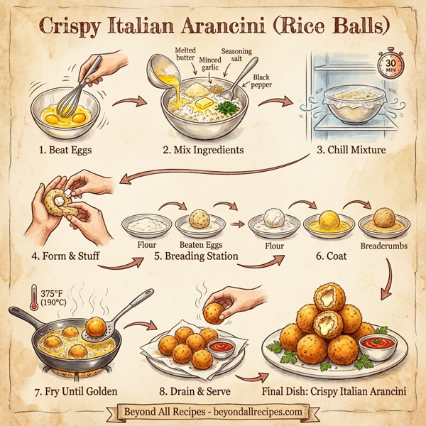 Crispy Italian Arancini (Rice Balls) instructions